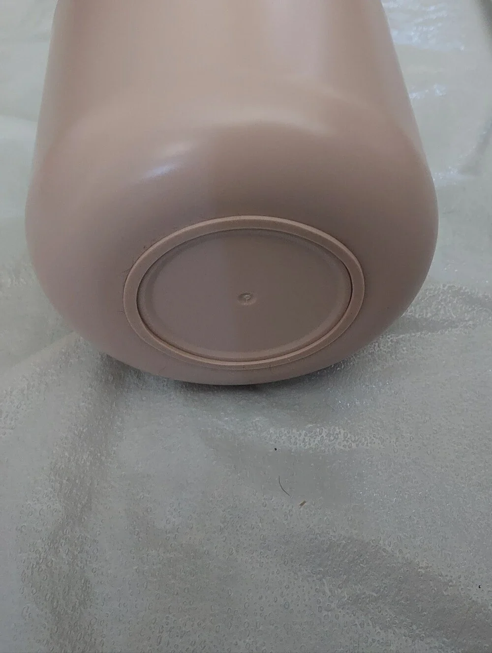 Clear Acrylic Cosmetic Organizer with Light Pink Base